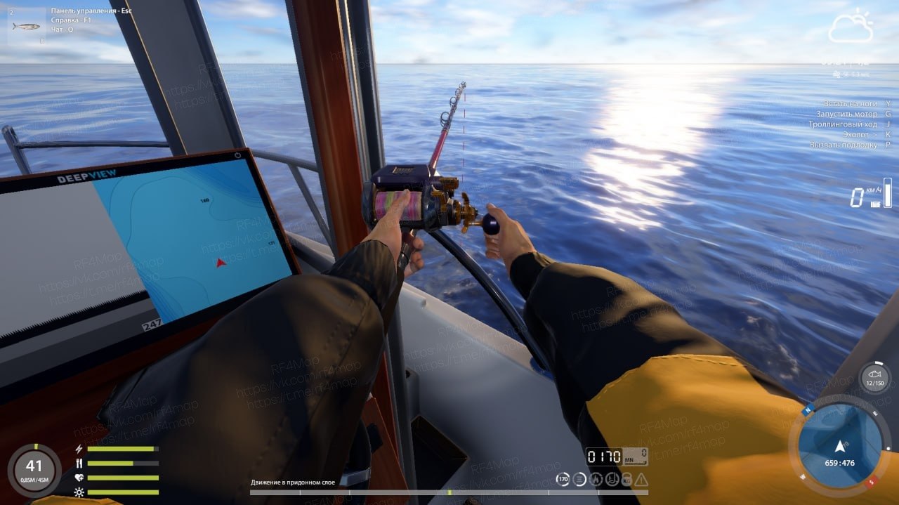 Улов (Палтус атлантический) на #трофей_rf4map в RF4