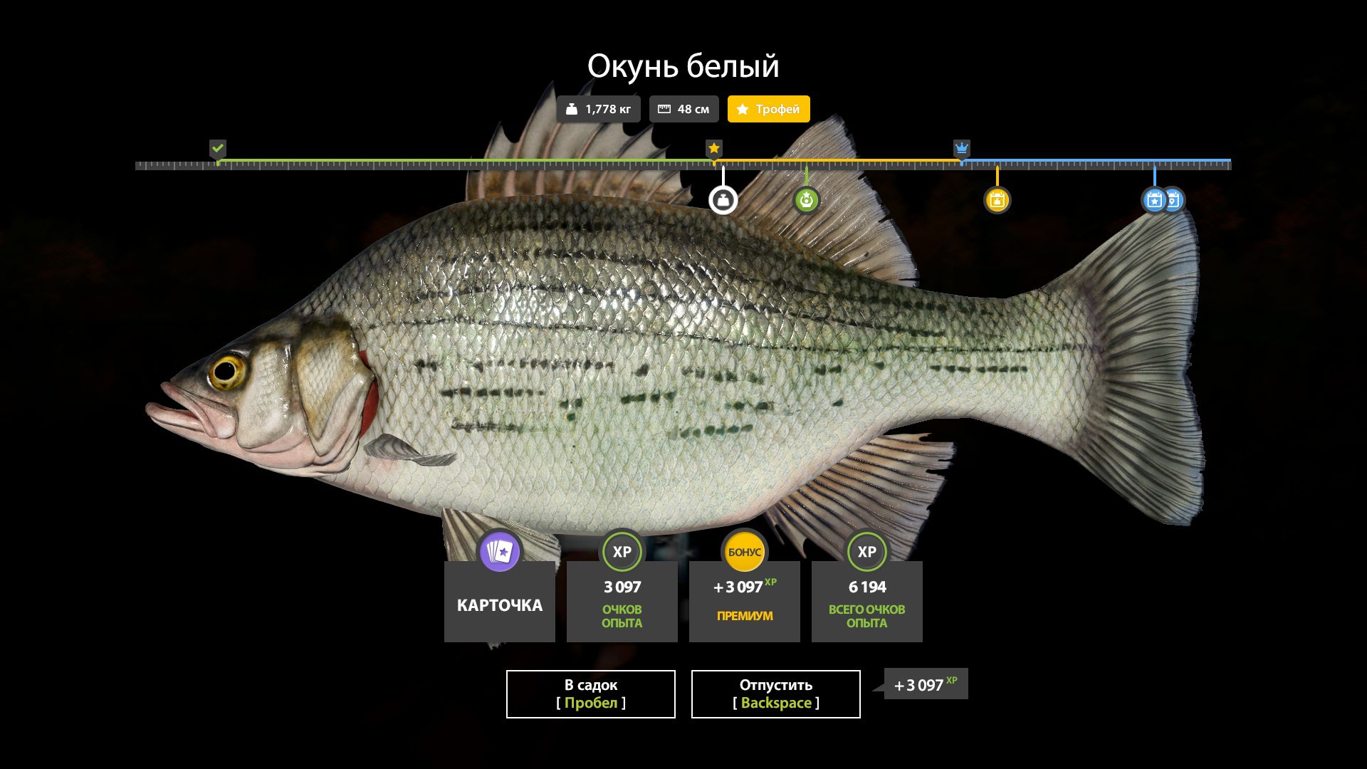 Скриншот точки клева на #трофей_rf4map