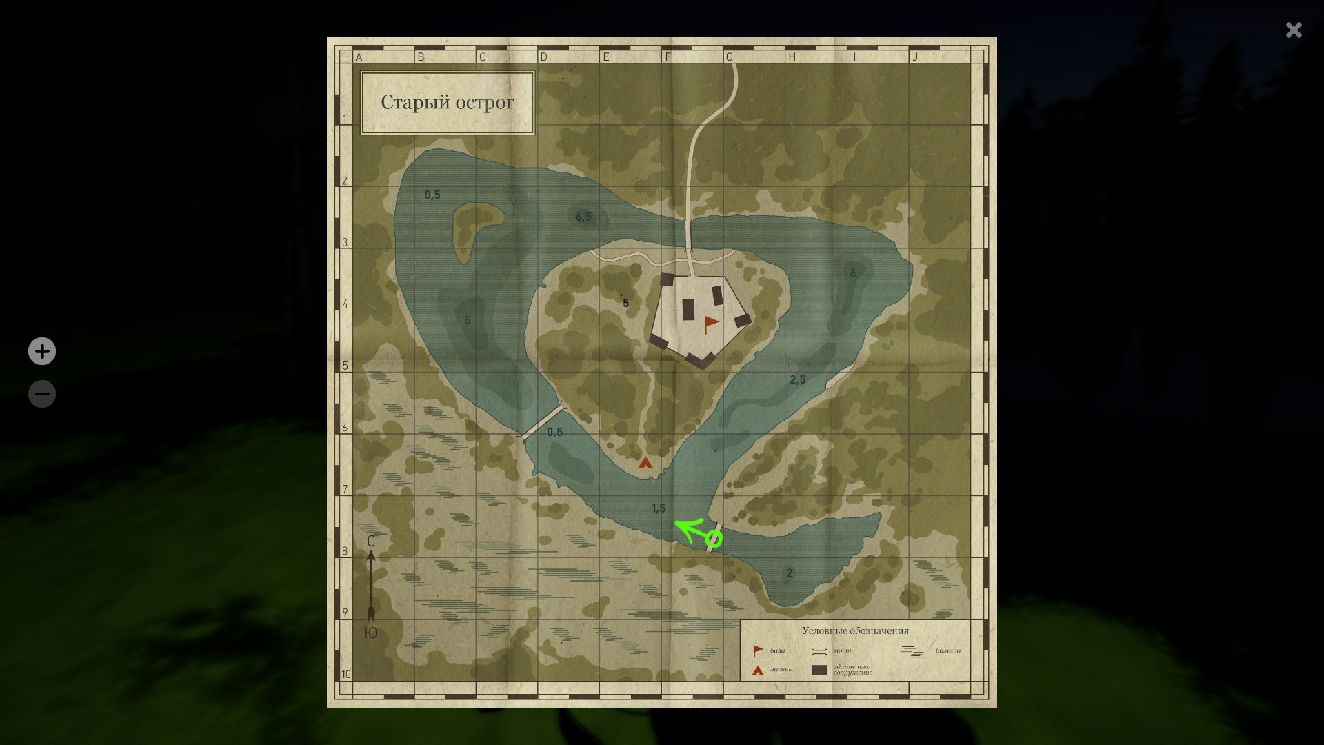 Скриншот точки клева на #трофей_rf4map