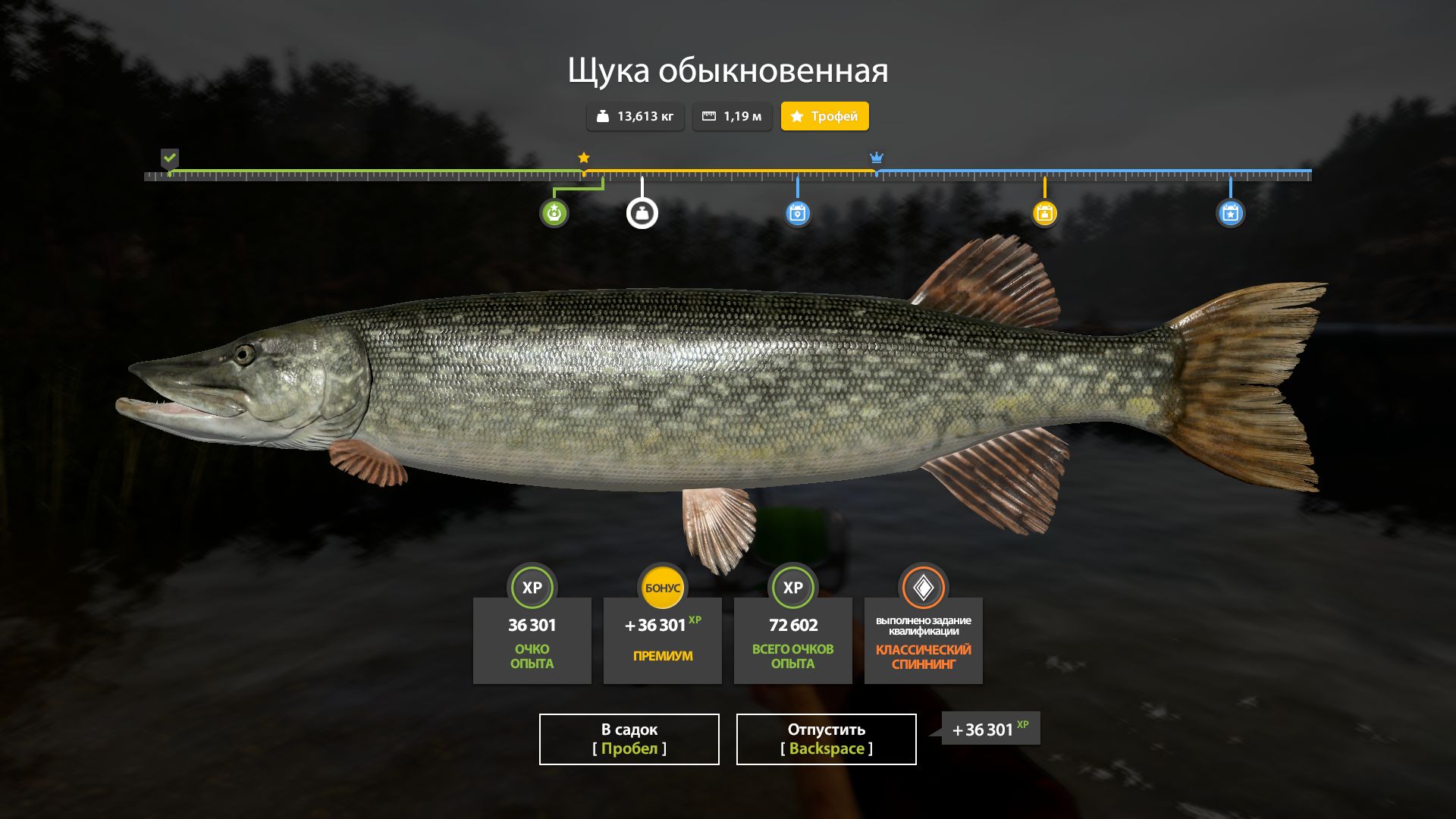 Скриншот точки клева на #трофей_rf4map