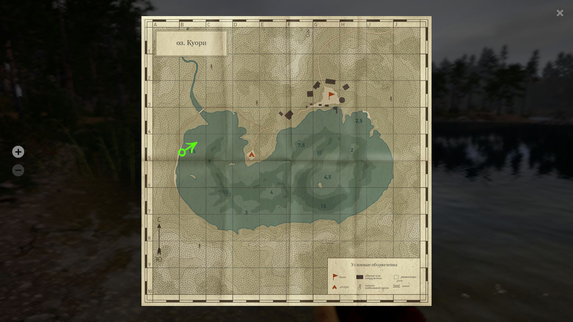 Скриншот точки клева на #трофей_rf4map