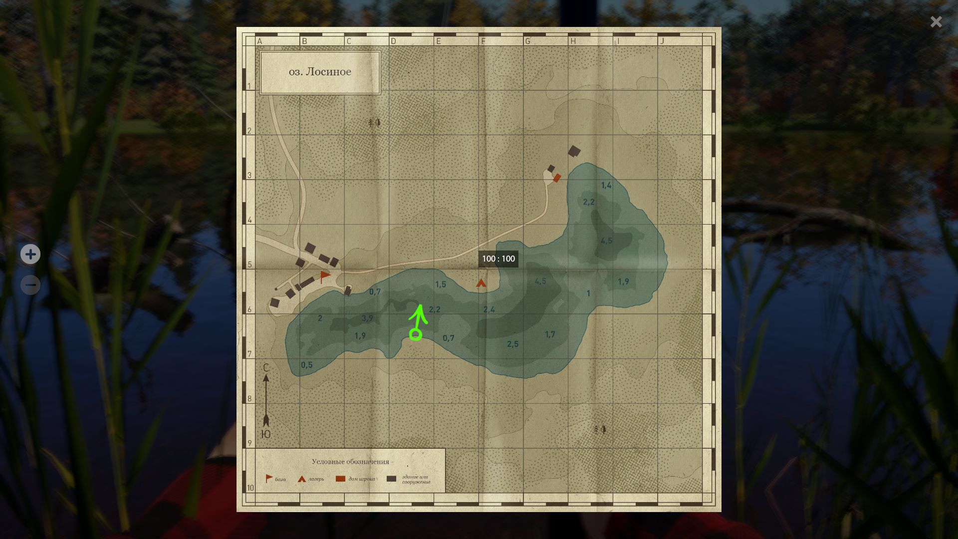 Скриншот точки клева на #трофей_rf4map