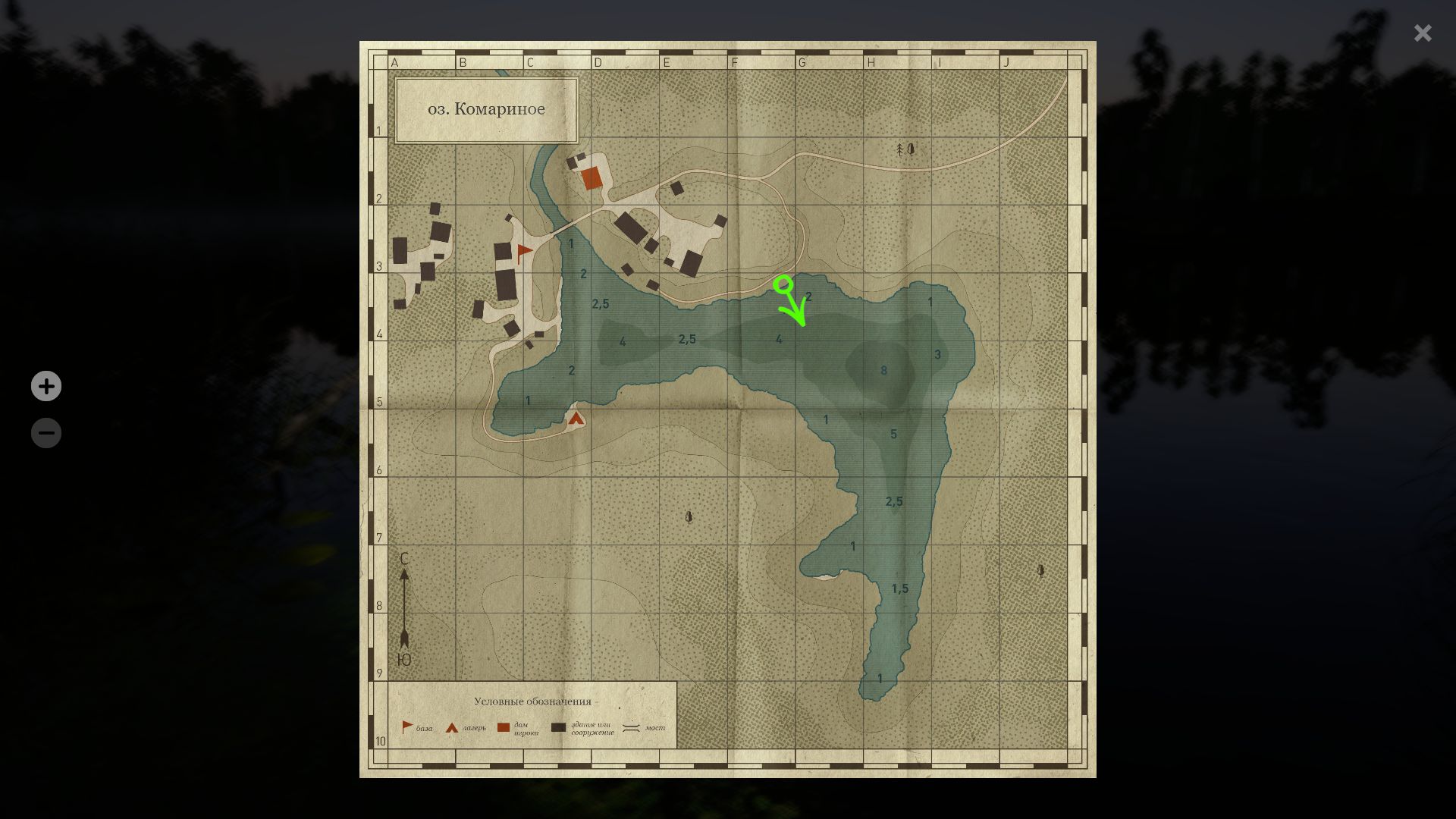 Скриншот точки клева на #трофей_rf4map